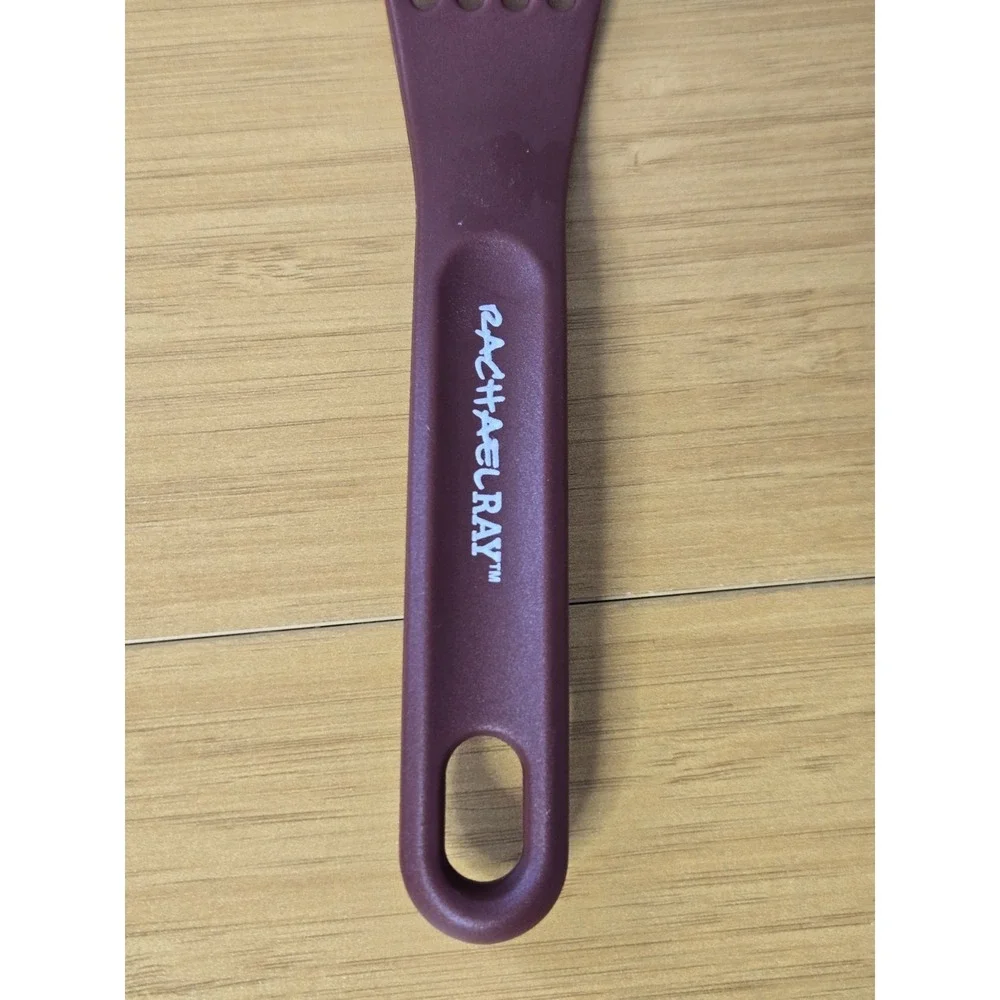 Rachael Ray Slotted Turner Spatula – Burgundy Nylon Heat Resistant